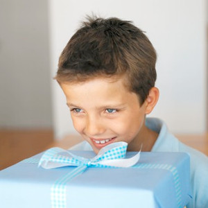 boy with present